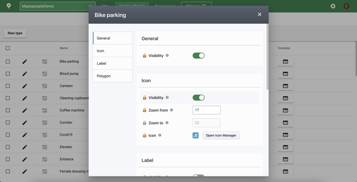 MapsIndoors CMS Tutorial - Managing Location Types